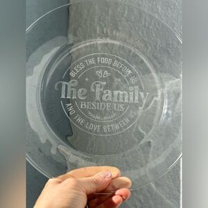 Clear Glass Decorative Plate for Family Room Decor